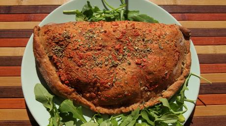 Calzone de espelta integral con relleno de verdura