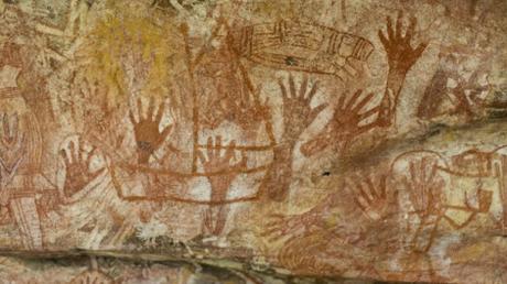 LOS WANDJINAS indigenous rock art at Mt Borradaile, Arnhem Land, Australia
