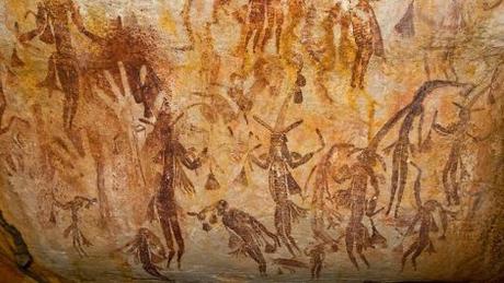 LOS WANDJINAS twam-rock-art Kimberley, Australia - Gwion figures and hand stencils Gwion Paintings, Caves Paintings