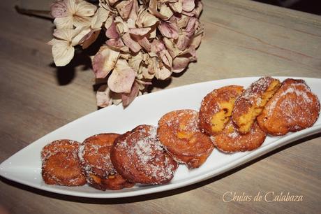 chulas de calabaza, chulas, buñuelos, buñuelos de calabaza