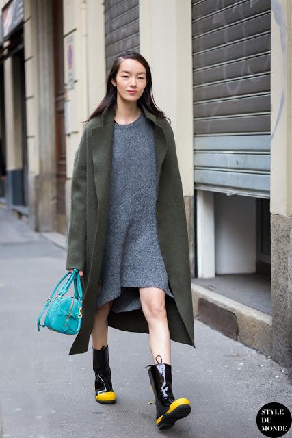 STREET STYLE INSPIRATION; KNIT DRESS.-