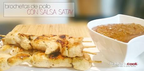 BROCHETAS DE POLLO CON SALSA SATAY (Cenas exóticas) BROCHETAS DE POLLO CON SALSA SATAY (Cenas exóticas)