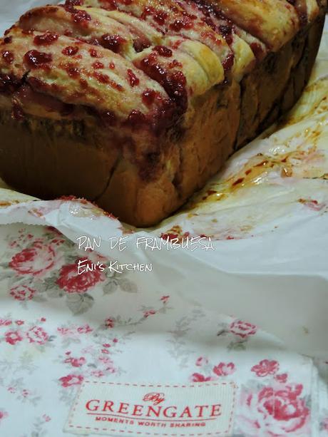 Pan dulce de frambuesa o moras -  Pull apart bread