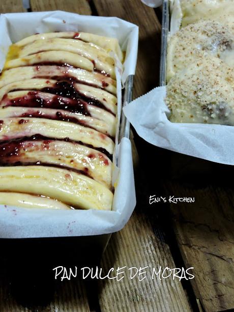 Pan dulce de frambuesa o moras -  Pull apart bread