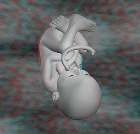 Anaglifos. Cine en 3D con gafas polarizadas. bebe anaglifo_mamiclic