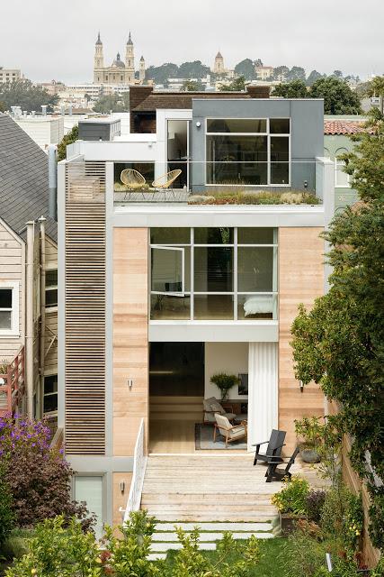 Diseño en 4 plantas en esta vivienda en San Francisco