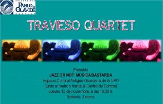 Actuación de Travieso Quartet con el concierto “Jazz or not: Música bastarda” en la Universidad Pablo de Olavide 12236883_1775658612661360_630480405_o