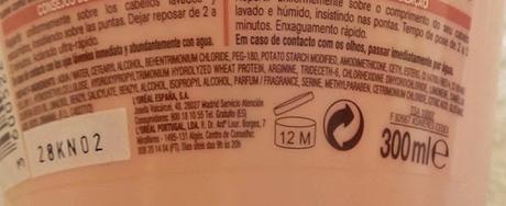 ingredientes elvive liso keratina mascarilla