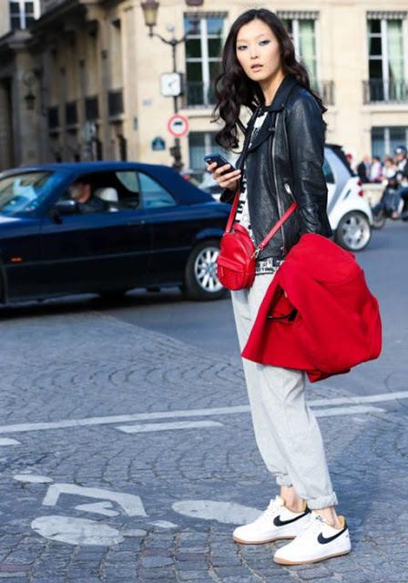 STREET STYLE INSPIRATION; WHITE SNEAKERS.-