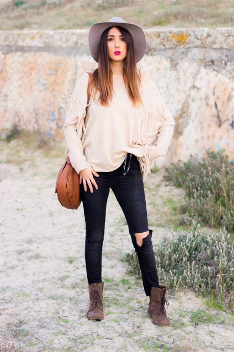 Casual Boho ripped jeans