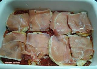 Escalopines de pollo con bechamel Escalopines de pollo con bechamel