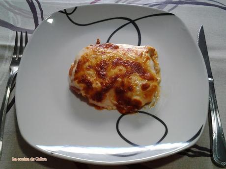 Escalopines de pollo con bechamel Escalopines de pollo con bechamel