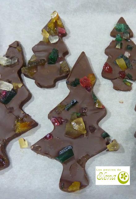 Arbolitos de Navidad de chocolate Arbolitos de Navidad de chocolate