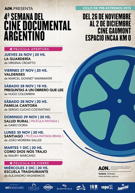 IV Semana de Cine Documental Argentino: Anuncio de programación