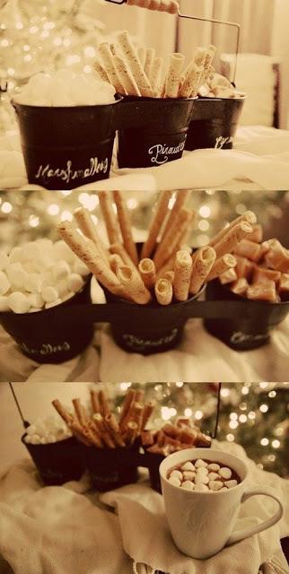 Buffet de chocolate caliente para bodas - Foto: People Great Ideas