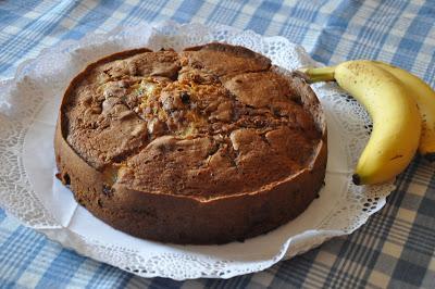 Bizcocho De Chocolate Caramelo y Plátano