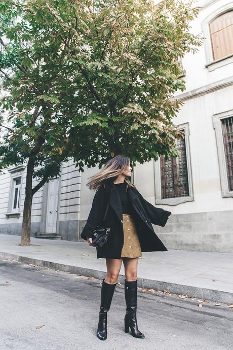 High_Boots-Suede_Skirt-Iro_Paris-Black_Jacket-Off_The_Shoulders_Sweater-Outfit-Street_Style-23