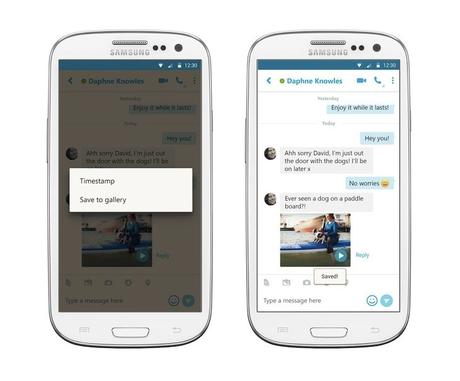 Skype para Android ya permite guardar mensajes de vídeo SkypeAndroid