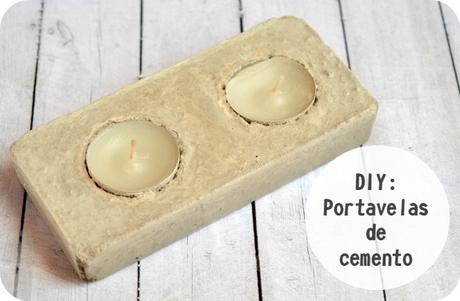 DIY: Portavelas de cemento