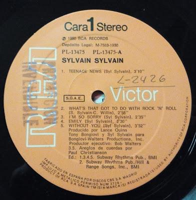 Sylvain Sylvain -S.T Lp 1980