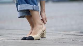zapatos escarpines bicolor Chanel