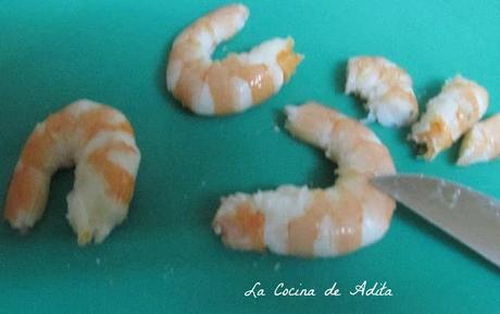 Pimientos rellenos, con atún y langostinos Pimientos rellenos, con atún y langostinos