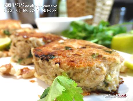 MINITARTAS DE ATÚN EN CONSERVA CON CITRICOS Y NUECES MINITARTAS DE ATÚN EN CONSERVA CON CITRICOS Y NUECES