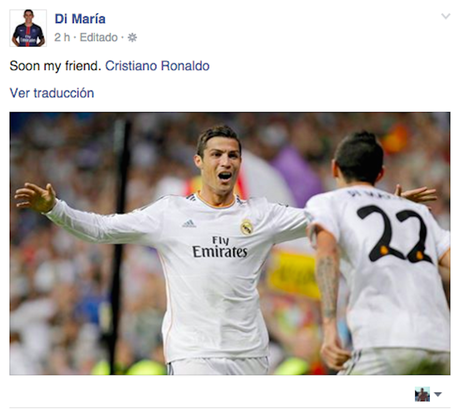 Di María y el futuro de Cristiano Ronaldo, ¿qué pasó en Facebook? cristiano-di-maria-psg-real-madrid-2