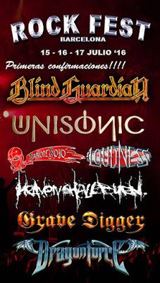 Rock Fest Bcn 2016: Unisonic, Blind Guardian, Barón Rojo, Grave Digger, Loudness, Dragonforce...