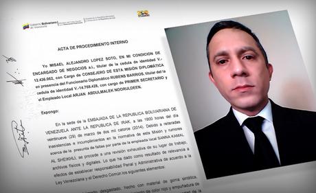 Diplomático venezolano denunció emisión de documentos para terroristas en Medio Oriente DiplomaticoVzlaIrak_980