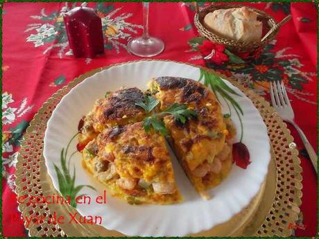 Tortilla de calabaza rellena