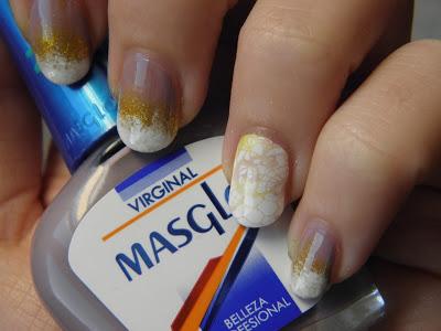 Nails art estampación bicolor con doble degradado Nails art estampación bicolor con doble degradado