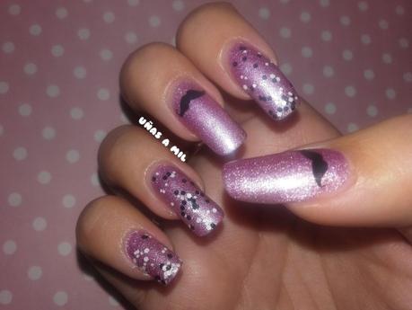 Diseño de uñas con bigotes ”Moustache Movember” diseño_decoración_uñas_morado_yes_love_movember_uñas_a_mil (2)