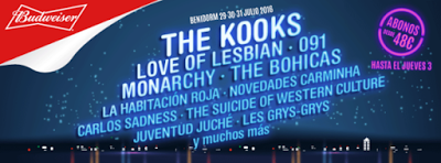 Low Festival 2016: The Kooks, Monarchy, La Habitación Roja, Novedades Carminha, The Suicide of Western Culture... Low Festival 2016: The Kooks, Monarchy, La Habitación Roja, Novedades Carminha, The Suicide of Western Culture...