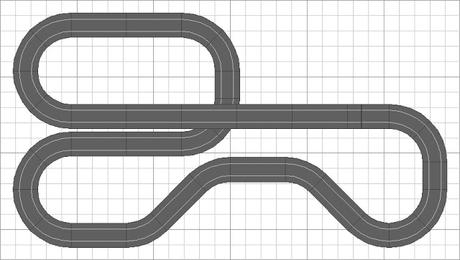Nº 1363. Circuito con las curvas de dos C2, adaptacion del circuito 1360 a pistas scalextric.