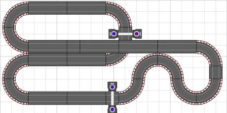 Nº 1360. Un circuito 1:43 con las pistas de dos carrera go speed up