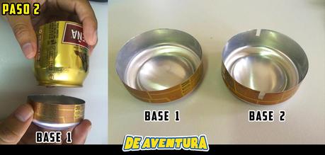 Supervivencia de Aventura: Como hacer una cocina con 2 latas de aluminio supervivencia, uniendo latas de aluminio