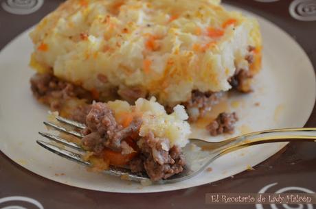 Cottage Pie con zanahorias o pastel de carne inglés - Reto #elasaltablogs