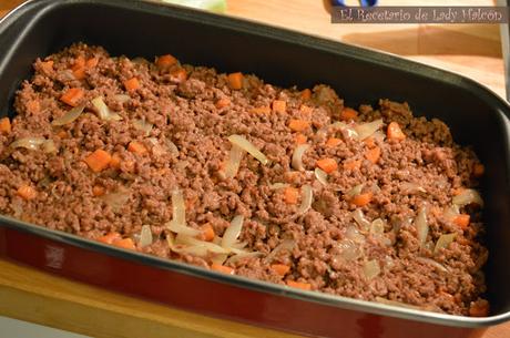 Cottage Pie con zanahorias o pastel de carne inglés - Reto #elasaltablogs