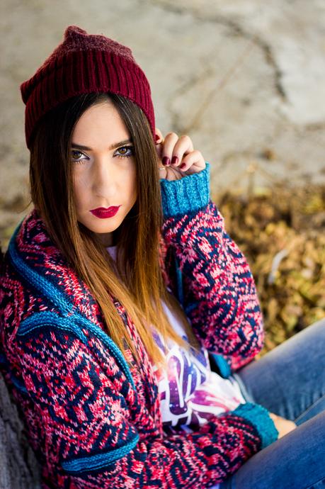MAY THE FORCE BE WITH YOU- STAR WARS TEE burgundy cozy cardigan