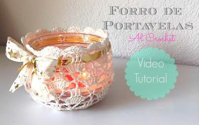 Forrando Portavelas a Crochet