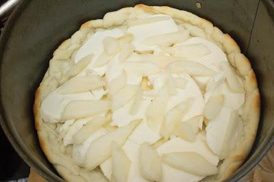 Quiché de pera, mozarella y cherrys Quiché de pera, mozarella y cherrys