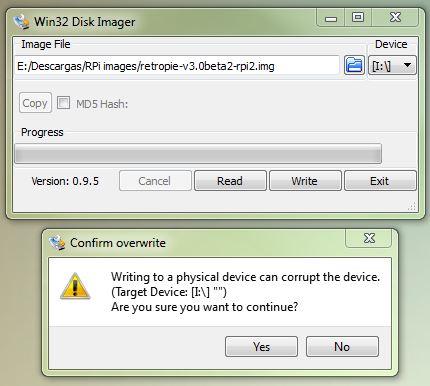 Hazte tu propia consola Raspberry Pi y disfruta de miles de juegos de tu infancia Win32 Disk Imager