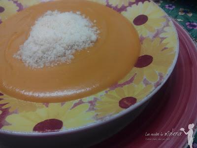 Crema de calabaza con queso Crema de calabaza con queso