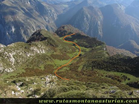 Ruta Víboli Peña Subes y Sen Mulos: Descendiendo de Sen de los Mulos Ruta Víboli Peña Subes y Sen Mulos: Descendiendo de Sen de los Mulos