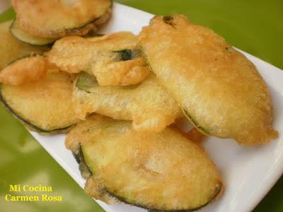 RODAJAS DE CALABACIN EN TEMPURA RODAJAS DE CALABACIN EN TEMPURA