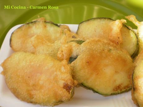 RODAJAS DE CALABACIN EN TEMPURA RODAJAS DE CALABACIN EN TEMPURA