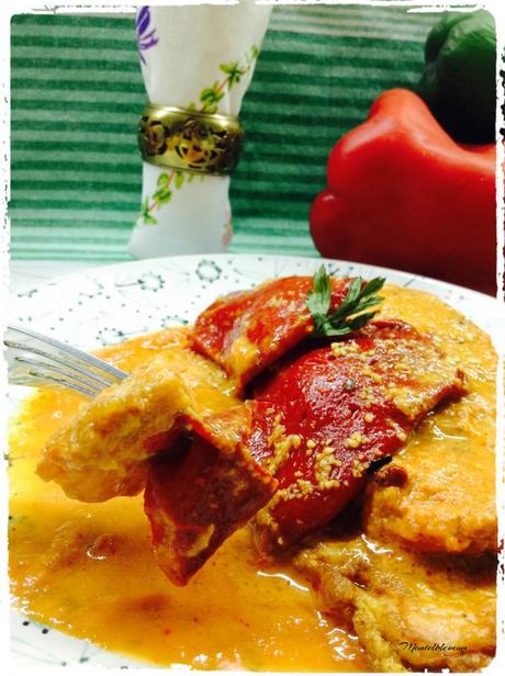 Lomo con pimientos del piquillo en salsa roja Lomo de pimientos del piquillo con salsa roja 4