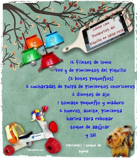 Lomo con pimientos del piquillo en salsa roja Lomo con pimientos del piquillo en salsa roja etiqueta