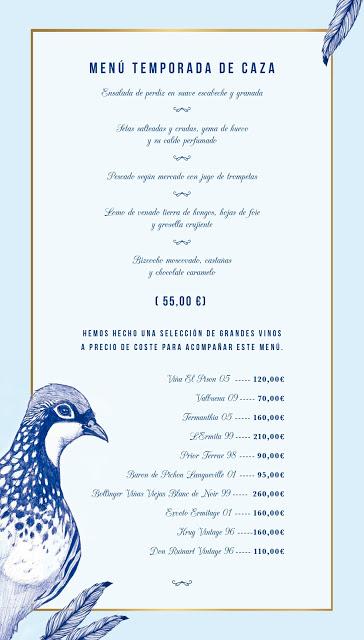 MENU TEMPORADA DE CAZA, EL SERBAL MENU TEMPORADA DE CAZA, EL SERBAL